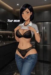 your_mom, enfermosic28, jeans_down, lace, lifting_shirt
