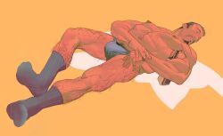 salazar_(great_pretender), great_pretender, sugardandii, abs, asleep