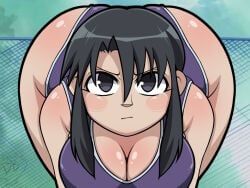 nyamo_minamo_kurosawa, azumanga_daiou, drivingbearr, 1girls, ass