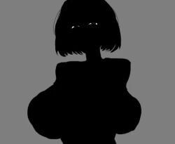 nate_hand_gesture, big_breasts, black_body, black_eyes, black_hair