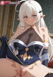 merlin, patreon, rakudai_kenja_no_gakuin_musou, 1girl, ahoge