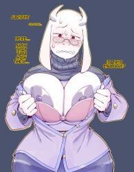 toriel, deltarune, undertale_(series), box_chan, 1girls