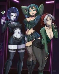 gwen_(tdi), raven_(dc), rogue_(x-men), dc, dc_comics
