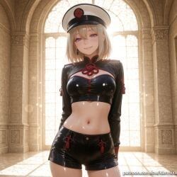 misumi_uika, kermixx, 1girl, arms_behind_back, backlighting