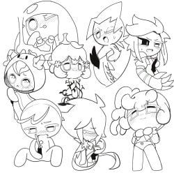 cocoa_cookie, gingerbrave, lilybell_cookie, pancake_cookie, red_velvet_cookie