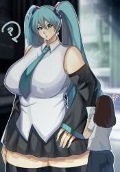 hatsune_miku, miku_hatsune, vocaloid, 2girls, big_boobs
