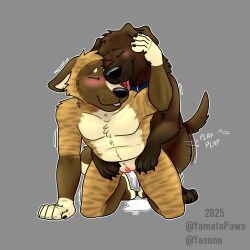 yamatopawa, akita, anthro, bird_dog, blush