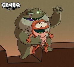 captain_grime, hop_pop, amphibia_(series), disney, gendomx