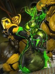 ember_(warframe), warframe, qzk_forte, 1futa, 2girls