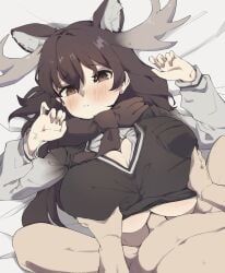 moose_(kemono_friends), kemono_friends, spy_artservice, 1boy, animal_ears