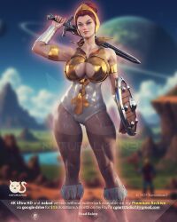 teela, masters_of_the_universe, naturalman3, 1girls, big_ass
