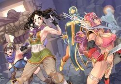 heroine_(dq3), kandar, priest_(dq3), sage_(dq3), warrior_(dq3)