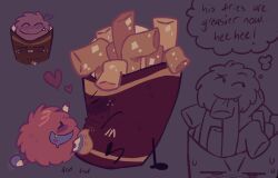 fries_(bfdi), puffball_(bfdi), battle_for_dream_island, battle_for_dream_island_again, bfb