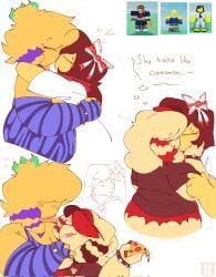baker_(forsaken), elliot_(forsaken), scene_noob, hands_on_cheeks, hearts_around_head