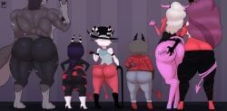 lin_(helluva_boss), martha_(helluva_boss), mayberry_(helluva_boss), sallie_may_(helluva_boss), vortex_(helluva_boss)