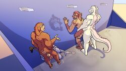 beau_bennett, dylan_spacey_(thekbear), thekinkybear, 2_penises, albino