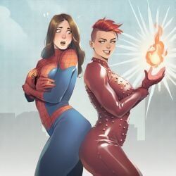 marvel_girl, peter_parker, petra_parker, phoenix_(x-men), rachel_summers