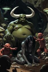 dunmer, scamp, morrowind, big_belly, black_hair