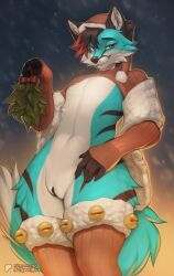 christmas, holidays, fluffyw0lf, andromorph, anthro