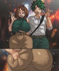 deku, izuku_midoriya, midoriya_izuku, ochako_uraraka, uraraka_ochako