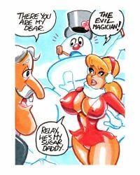 frosty_the_snowman_(character), karen_(frosty_the_snowman), professor_hinkle, frosty_the_snowman, gravhell