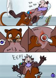 lessy_blueberry, sillydraco, anthro, arm_in_pussy, black_nose