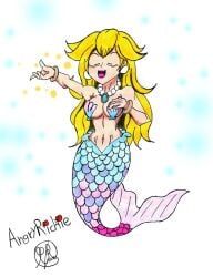 mermaid_peach, princess_peach, mario_(series), nintendo, princess_peach:_showtime!