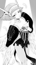 rella_melancoryphus_cygnus, metaphor:_refantazio, ravenhart, bare_legs, collarbone