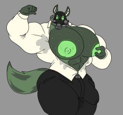 parttimeyeen_(artist), anthro, big_bulge, big_muscles, bodily_fluids