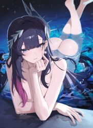 hysilens_(honkai:_star_rail), honkai:_star_rail, nvl, 1girls, arms_covering_breasts