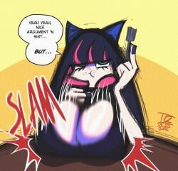stocking_anarchy, panty_&_stocking_with_garterbelt, 1girls, artist_name, bangs