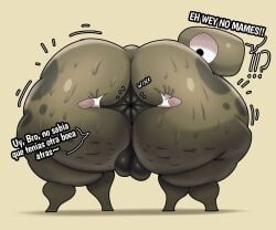 bongo_(bonguitoweon), crowundeadcat, anus, balls, big_butt