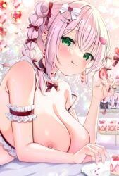 original, miwa_uni, 1girl, armband, bent_forward