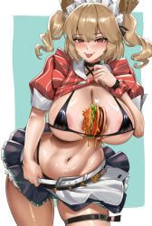 burnice_white, zenless_zone_zero, enmanuelart20, 1girls, areolae_slip