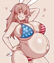 charlotte_e._yeager, strike_witches, world_witches_series, knightraid000, american_flag_bikini