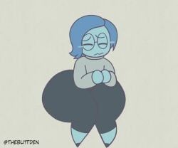 sadness_(inside_out), inside_out, thebuttden, big_ass, blue_hair