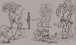 european_mythology, greek_mythology, mythology, meandraco, 5_heads
