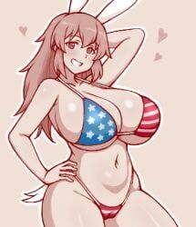 charlotte_e._yeager, strike_witches, world_witches_series, knightraid000, american_flag_bikini