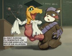 agumon, bearmon, digimon_(species), bandai_namco, digimon