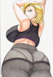 android_18, dragon_ball, dragon_ball_z, mikayori, 1girls