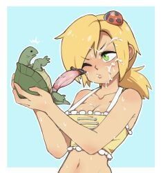 original, gummuru, 1girl, after_fellatio, animal_penis