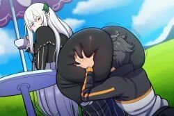 echidna_(re:zero), natsuki_subaru, re:zero_kara_hajimeru_isekai_seikatsu, ai_virelune, ai_virelune_(yi)