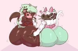 berry_roll_cosmo, chocoberry_sprout, cosmo_(dandy's_world), sprout_(dandy's_world), dandy's_world