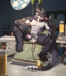 mythology, kounfuyu, abs, anthro, balls