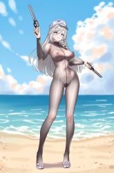 neverness_to_everness, xiaoxi0619, 1girl, beach, black_bodysuit