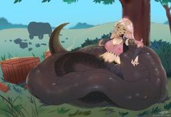 4kkc, 1girls, after_vore, digestion, fatal_vore