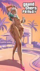 gta_vi_cover_girl, grand_theft_auto_vi, obuk182, 1boy, ass
