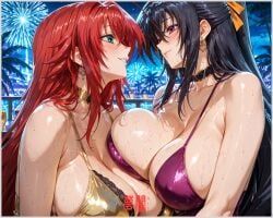 akeno_himejima, rias_gremory, deviantart, high_school_dxd, patreon
