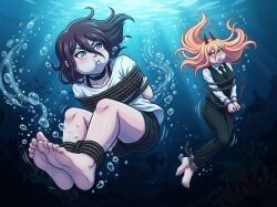 power_(chainsaw_man), reze_(chainsaw_man), chainsaw_man, barefoot, bondage