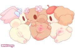 azuki_(cinnamoroll), chiffon_(cinnamoroll), cinnamoroll, mocha_(cinnamoroll), cinnamoroll_(series)
